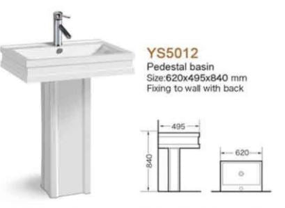 Pedestal Basin 620x495x840mm