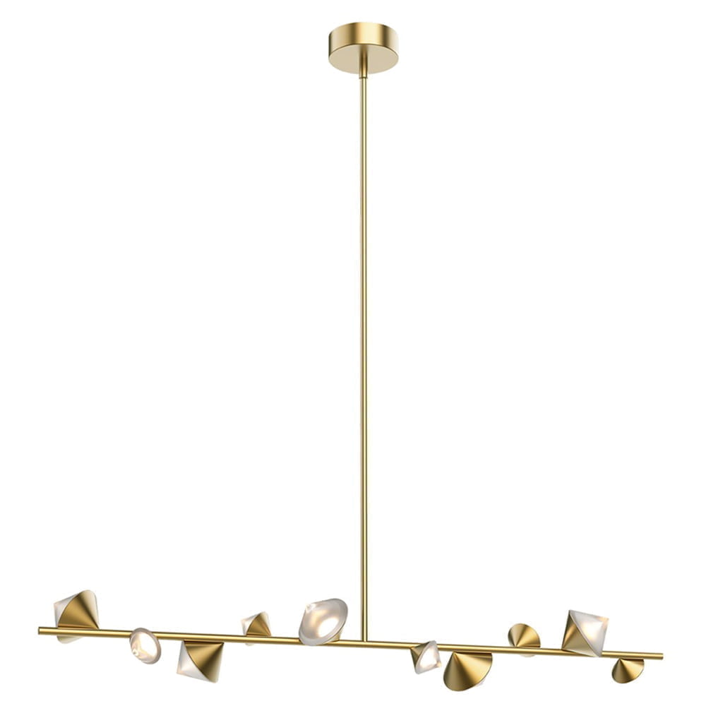 Modern Luxury Brass Linear Led Pendant Lamp - 10307p/l 3000k (10x3w)
