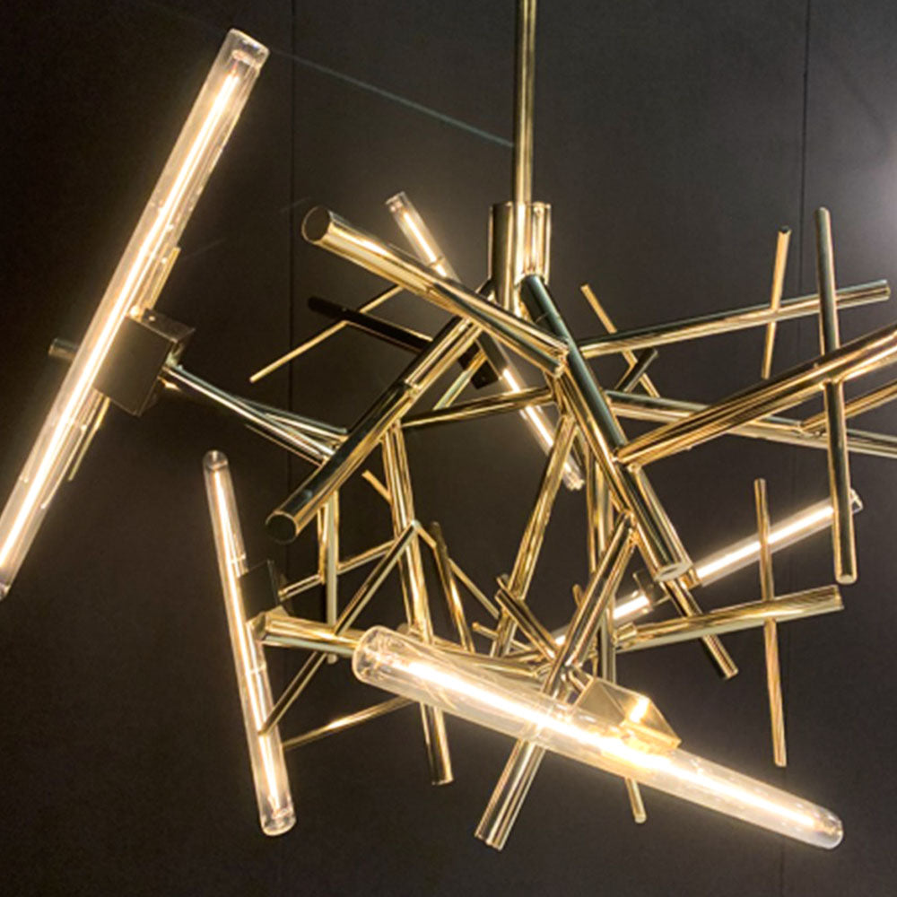 Modern Luxury Linea Golden 6-light Led Pendant Lamp