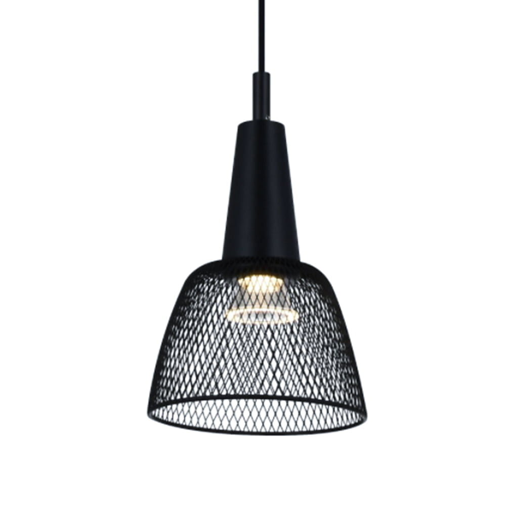 Modern Long Single-head Creative Black Mesh Led Pendant Lamp - 8998pb/1 (8w) D160