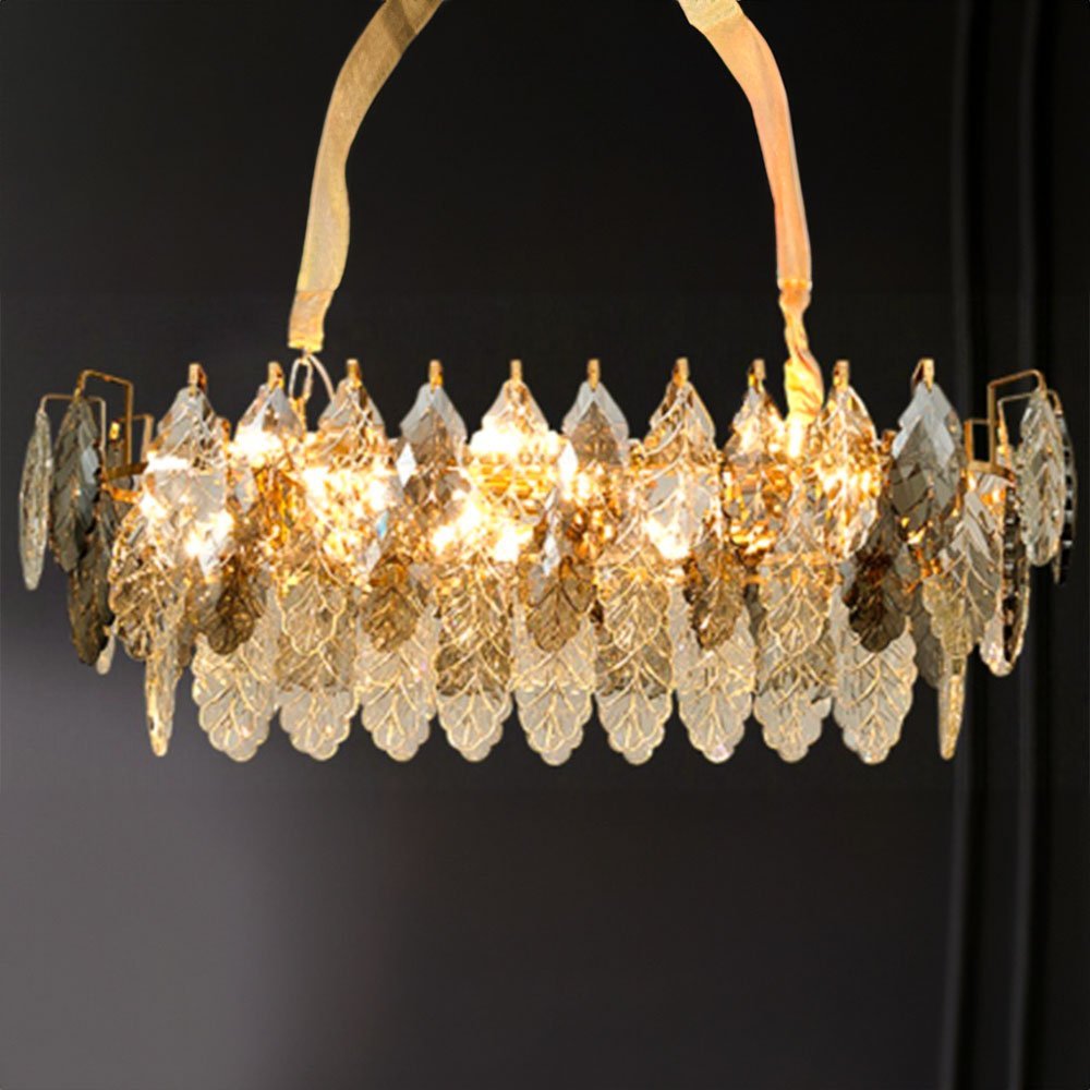 Modern Luxury Leaf Crystal Chandelier Pendant Lamp - D8011p/l (l900xh300mm)