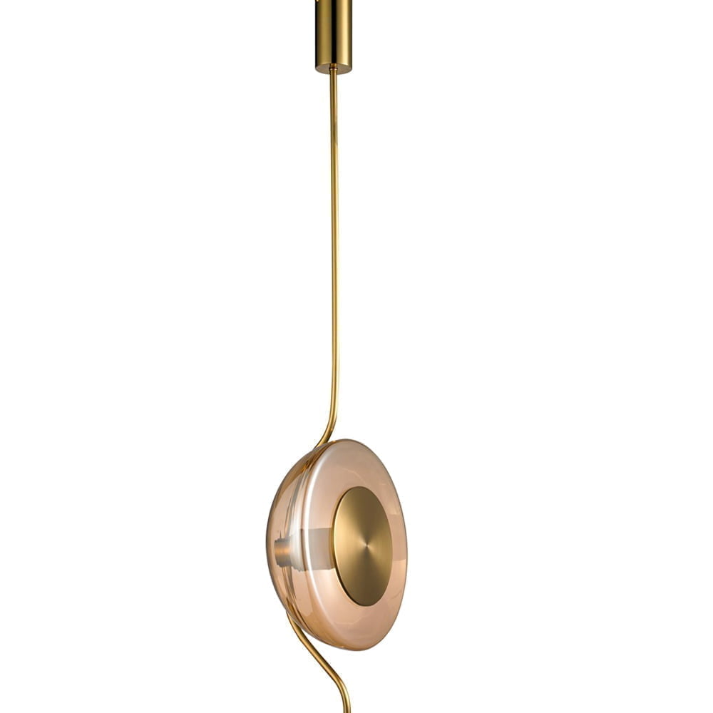 Modern Luxury Led Pendulum Pendant Lamp Amber - 9285p (1x5w) D320 3000k