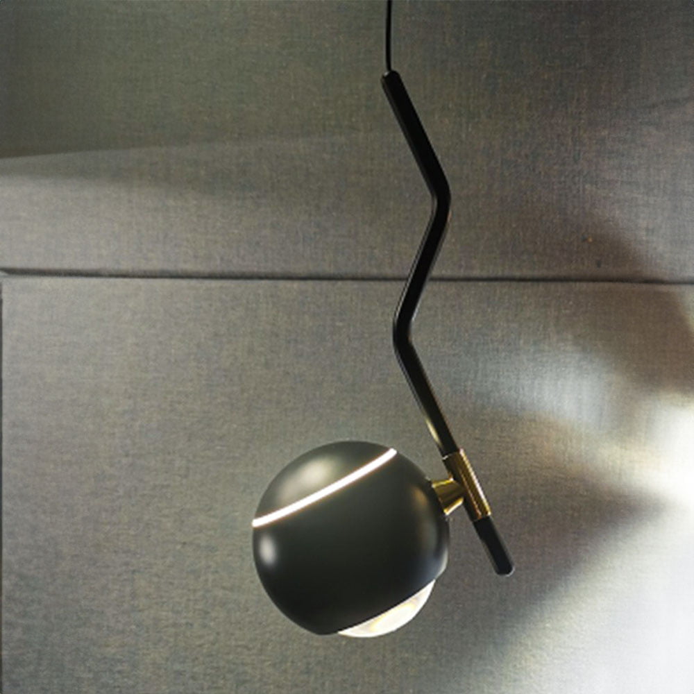 Modern Black Ball Round Led Pendant Lamp - 8896p (8w) D120