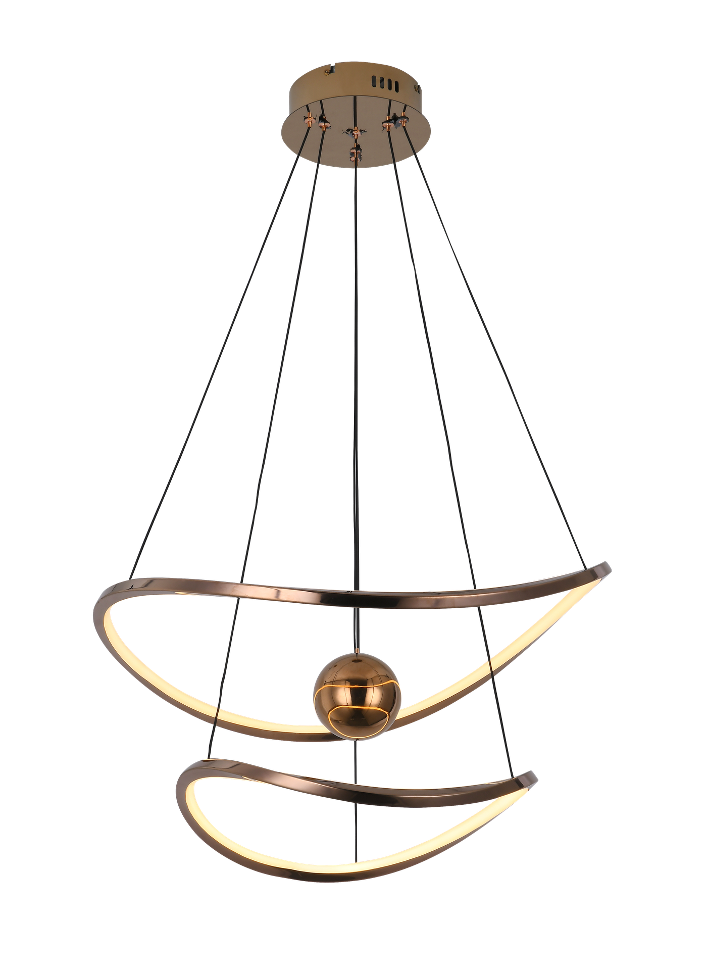 7692 Dual Ring Pendant – SS & Acrylic (Silver)