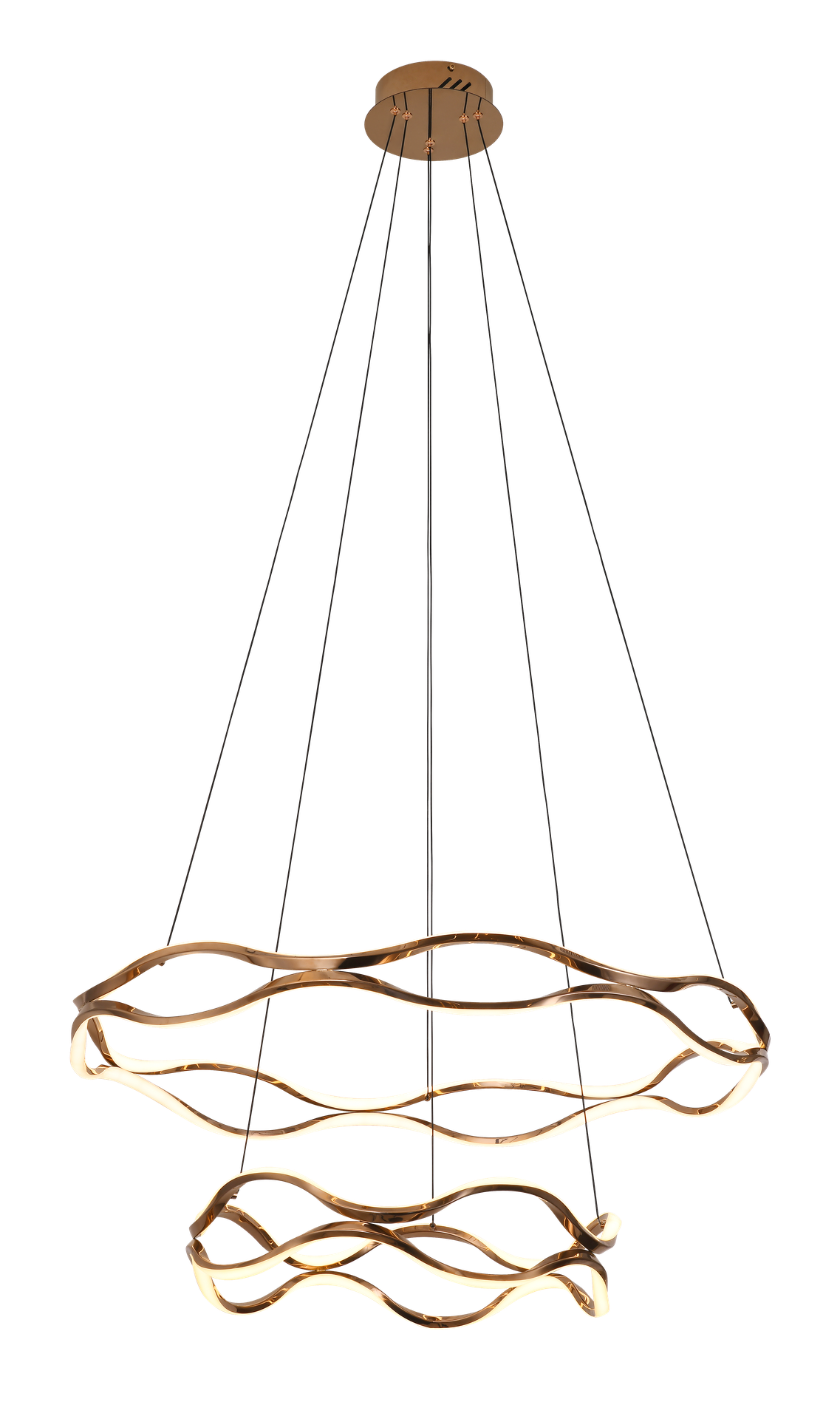 7708 Silver Glossy Pendant Lamp Ø800+600