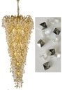 0907A Pendant – D1000 H3000 Crystal Gold