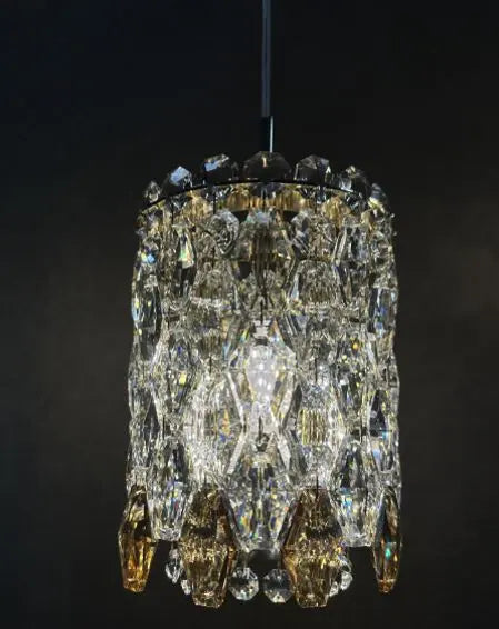 Pendant Light 8009 – Mixed K9 Crystal, Gold