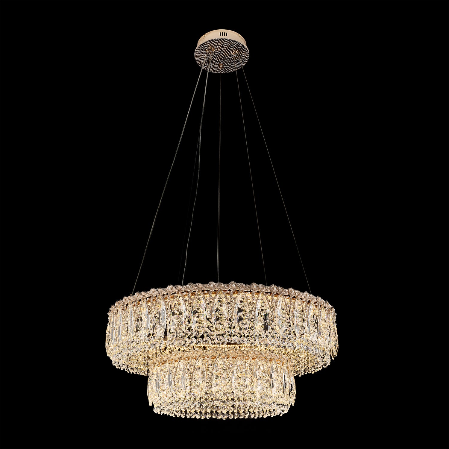 D8222 Champagne Gold Crystal Pendant (Tri-Color)