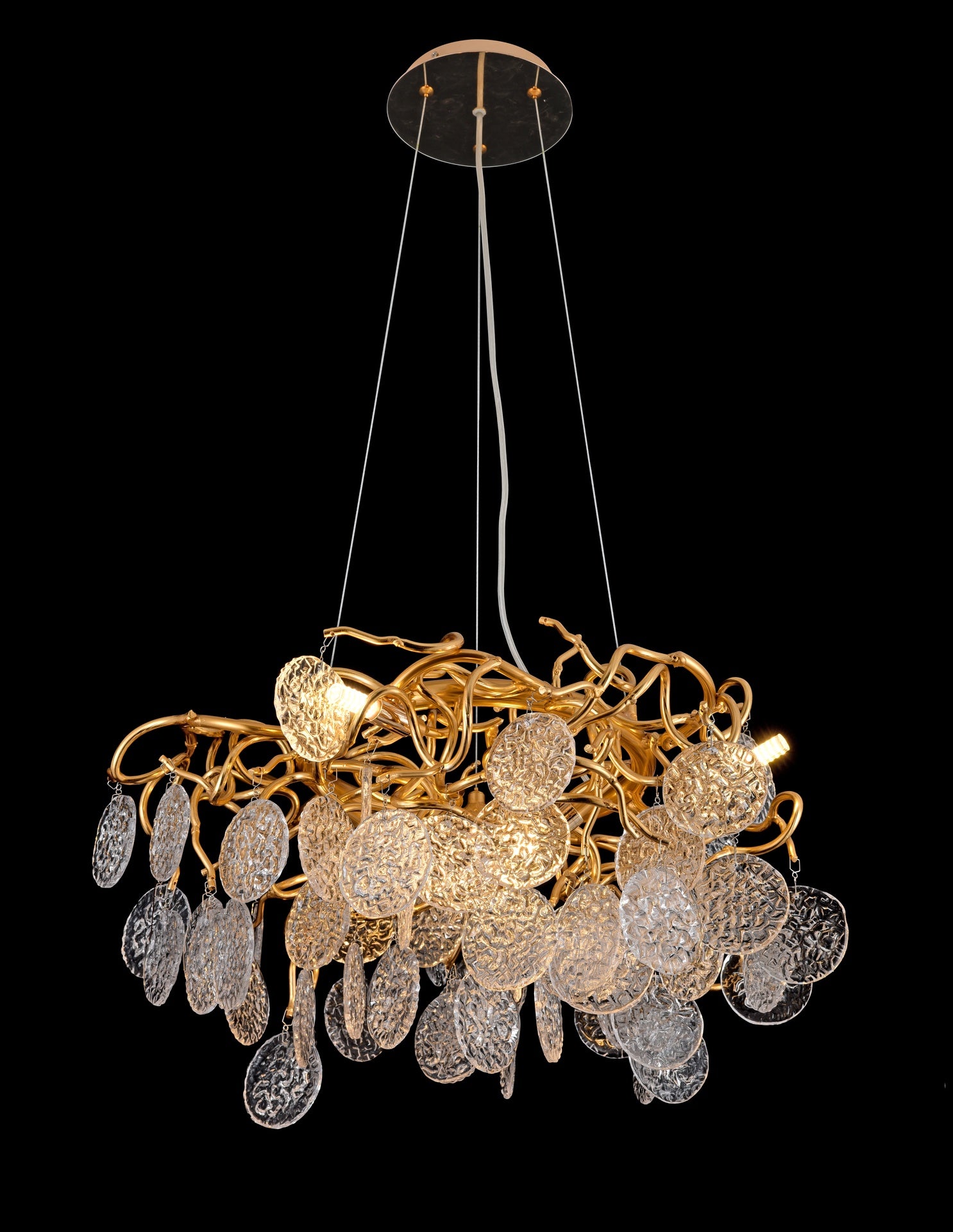 Pendant Light 8020-600 Aluminum+Glass GD