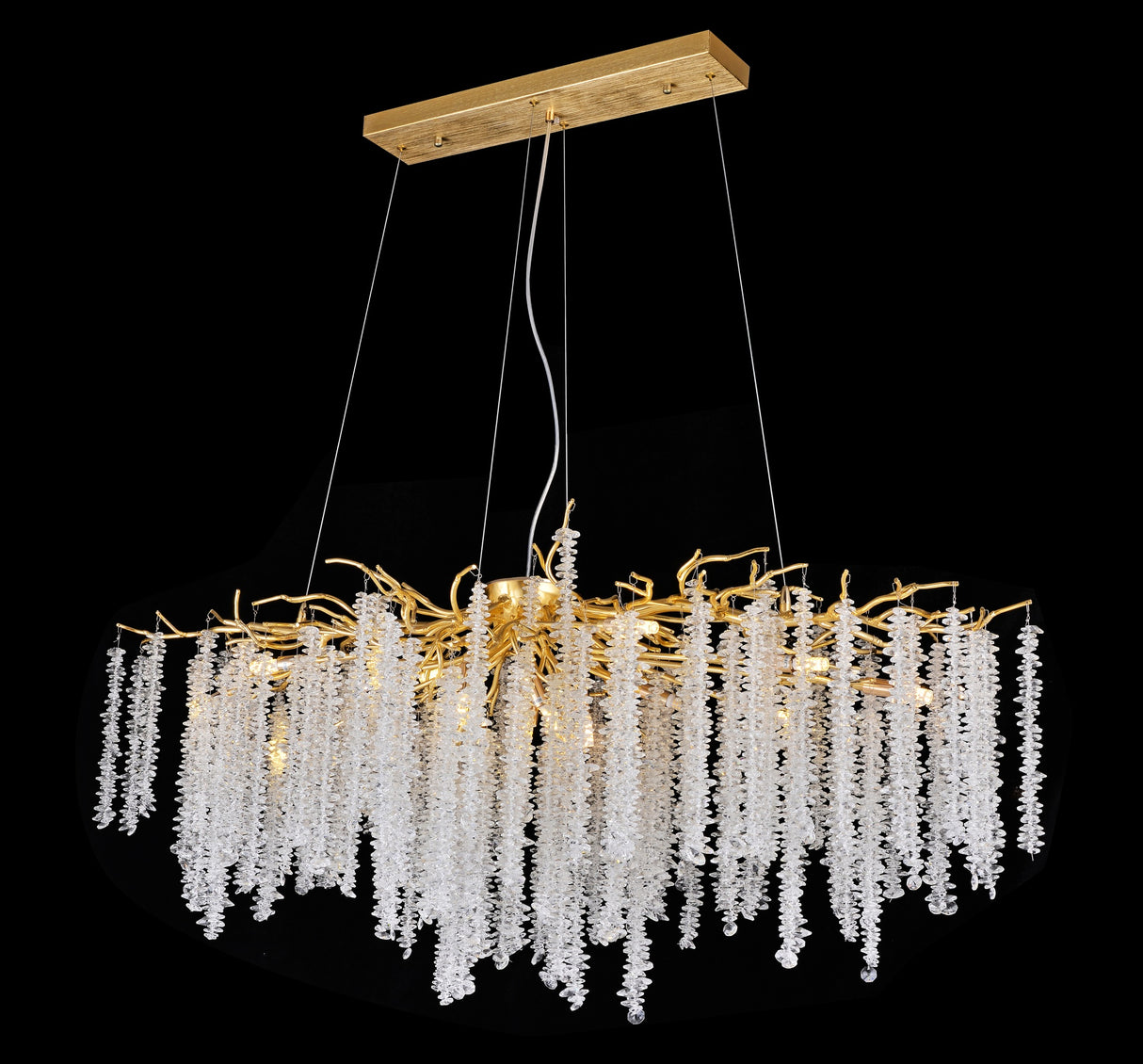 Pendant Light 8086-L1200 Aluminum+Crystal GD