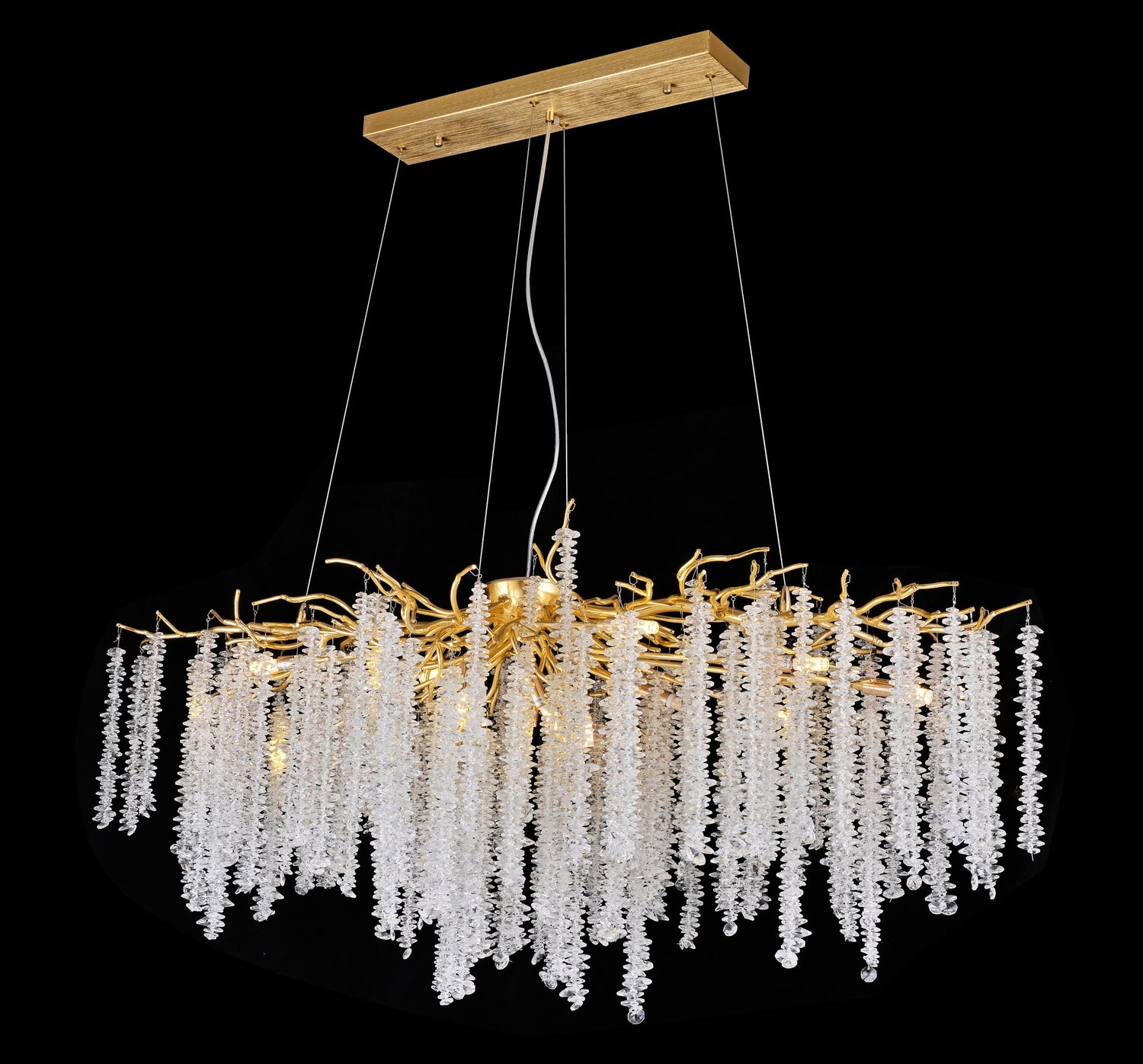 Pendant Light 8086-L1200 Aluminum+Crystal GD