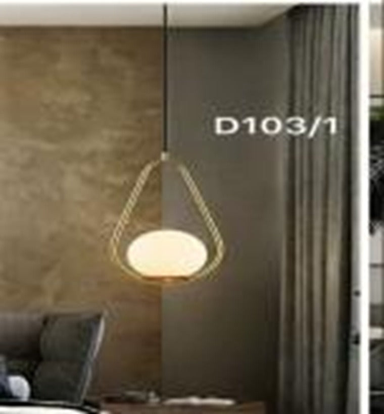 Gold E14 Pendant Light