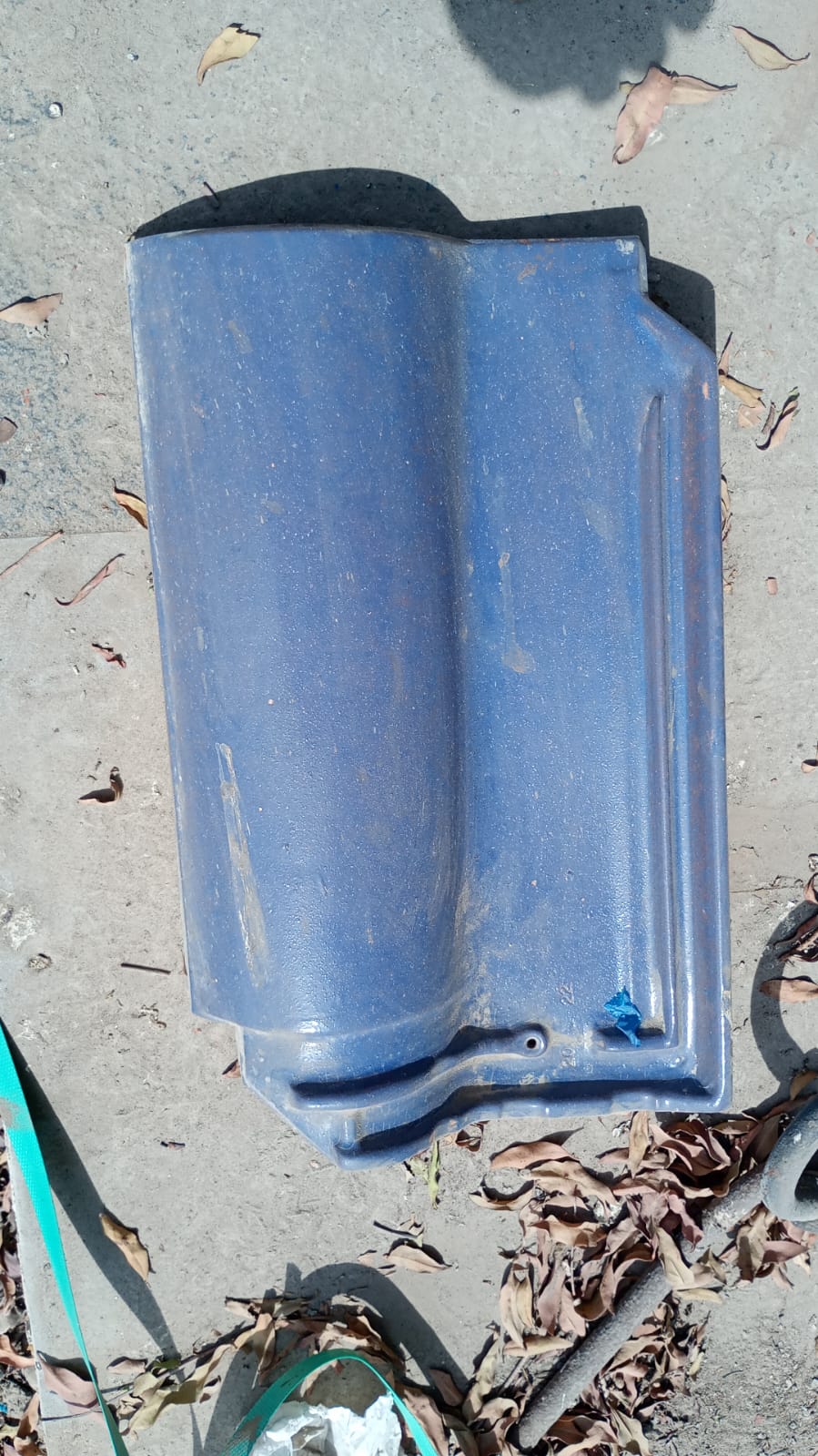 Portuguese Glazed Blue Wave Roof Tile