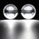 7" 90W DOT Approved LED Headlights with Halo Ring DRL & High Low Beam