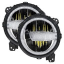 9" 120W DOT Approved LED Headlights with Halo Ring DRL & High Low Beam