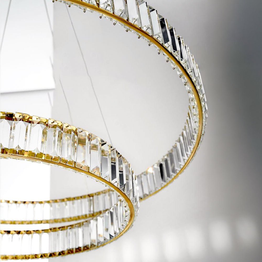 Modern Luxury 2-ring Round Crystal Chandelier Lights - Rcg-2c (600x400)