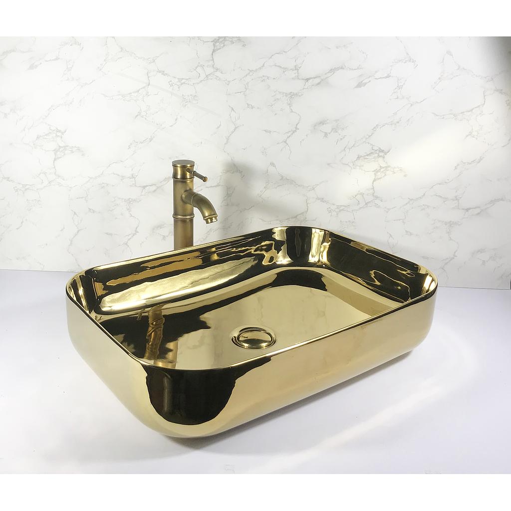 Countertop Basin – Glossy Gold Finish