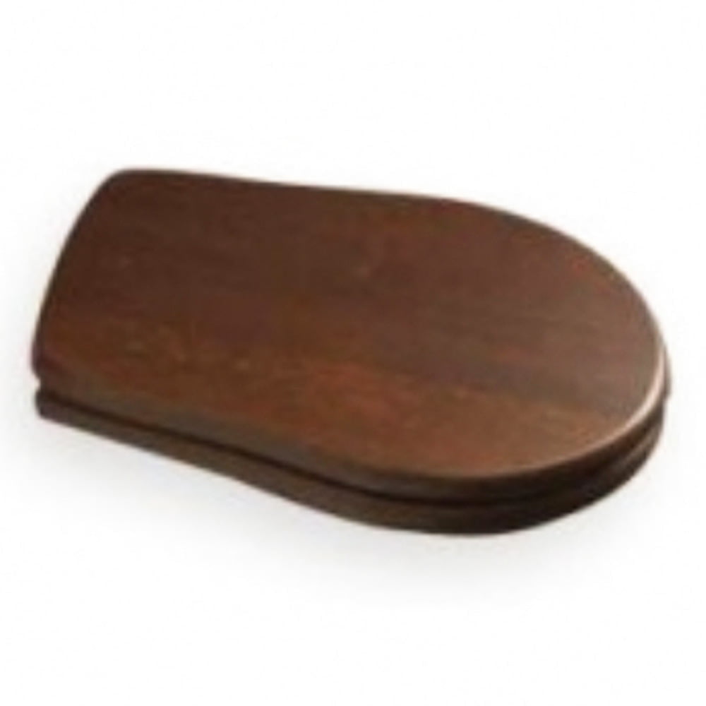 Retro Soft Close Seat Cover Walnut Chrome