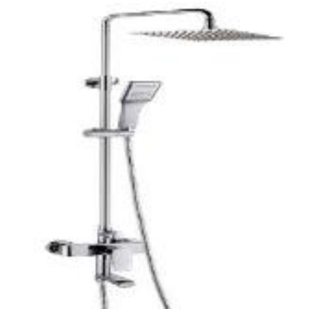 Shower Head 20x25 Cm ,brass Pipe ,plating 1.5m Hose ,with Plastic Shower Head