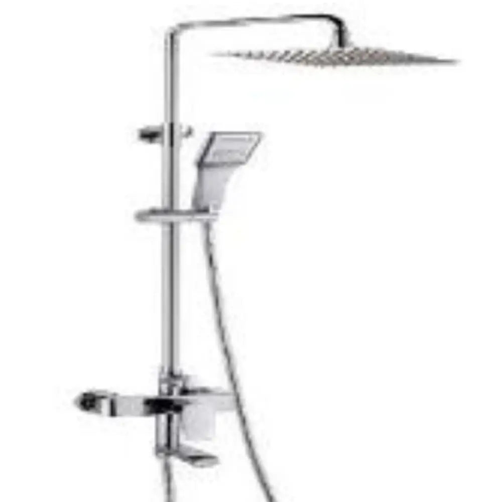 Shower Head 20x25 Cm ,brass Pipe ,plating 1.5m Hose ,with Plastic Shower Head BuyonBudget