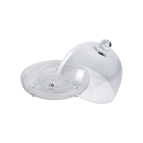 Alegre Glass 22x20 Cm Crystal Service Bowl With Lid