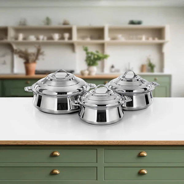 Almas Stainless Steel Hotpot 3 Pieces Set