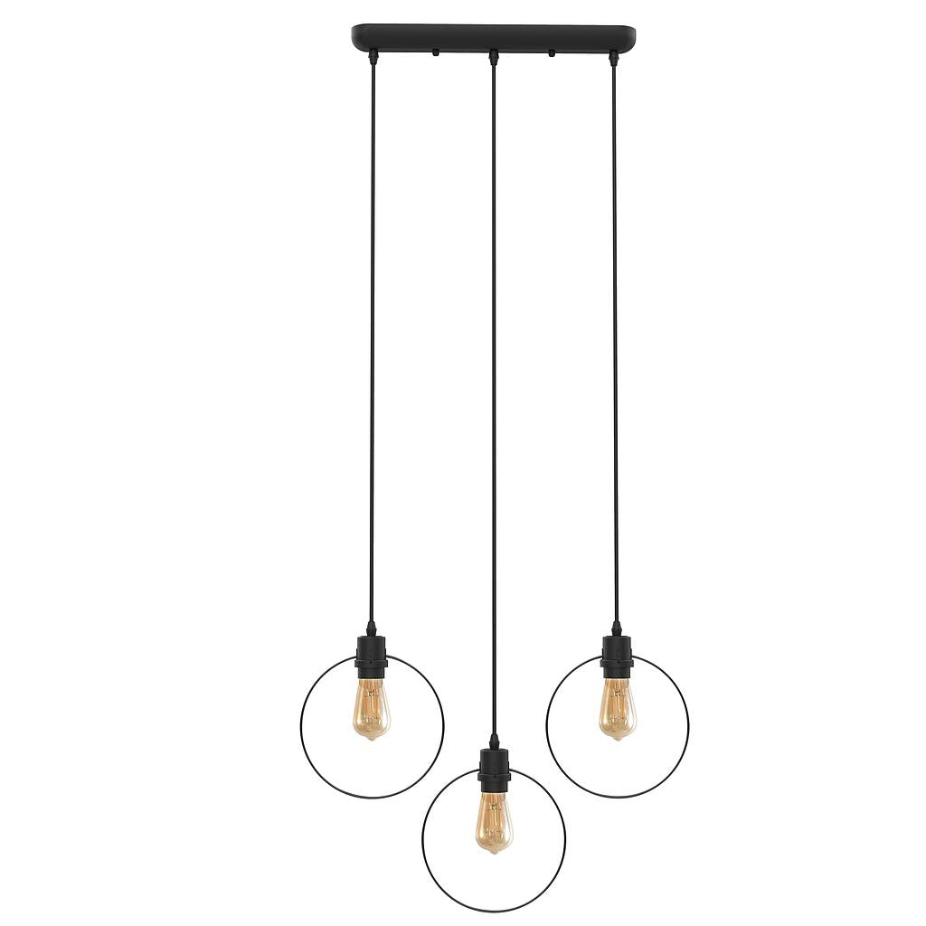 Black 3-Head Pendant Light – 18302D/3LP