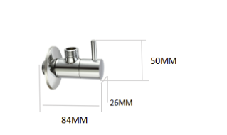 Angle Valve Handle+Brass Body Chrome