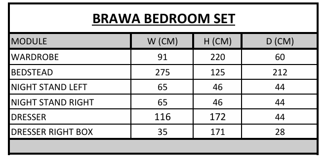 Brava Bedroom Set