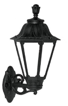Medium Black Outdoor Wall Light