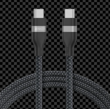 Anker 322 USB-C TO Lightning Braided Cable 3FT (A81B5H11) - Black