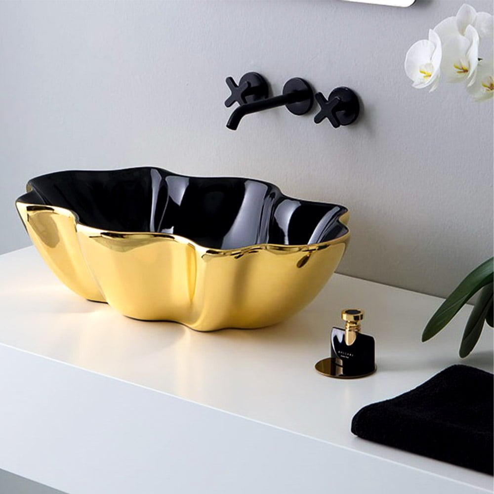 Sea Star Unique Black Gold Wash Basin