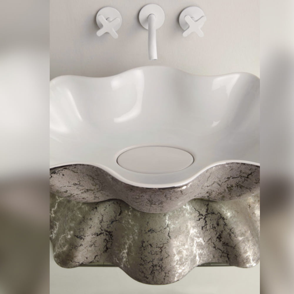 Seastar Unique Wash Basin - White & Platinum