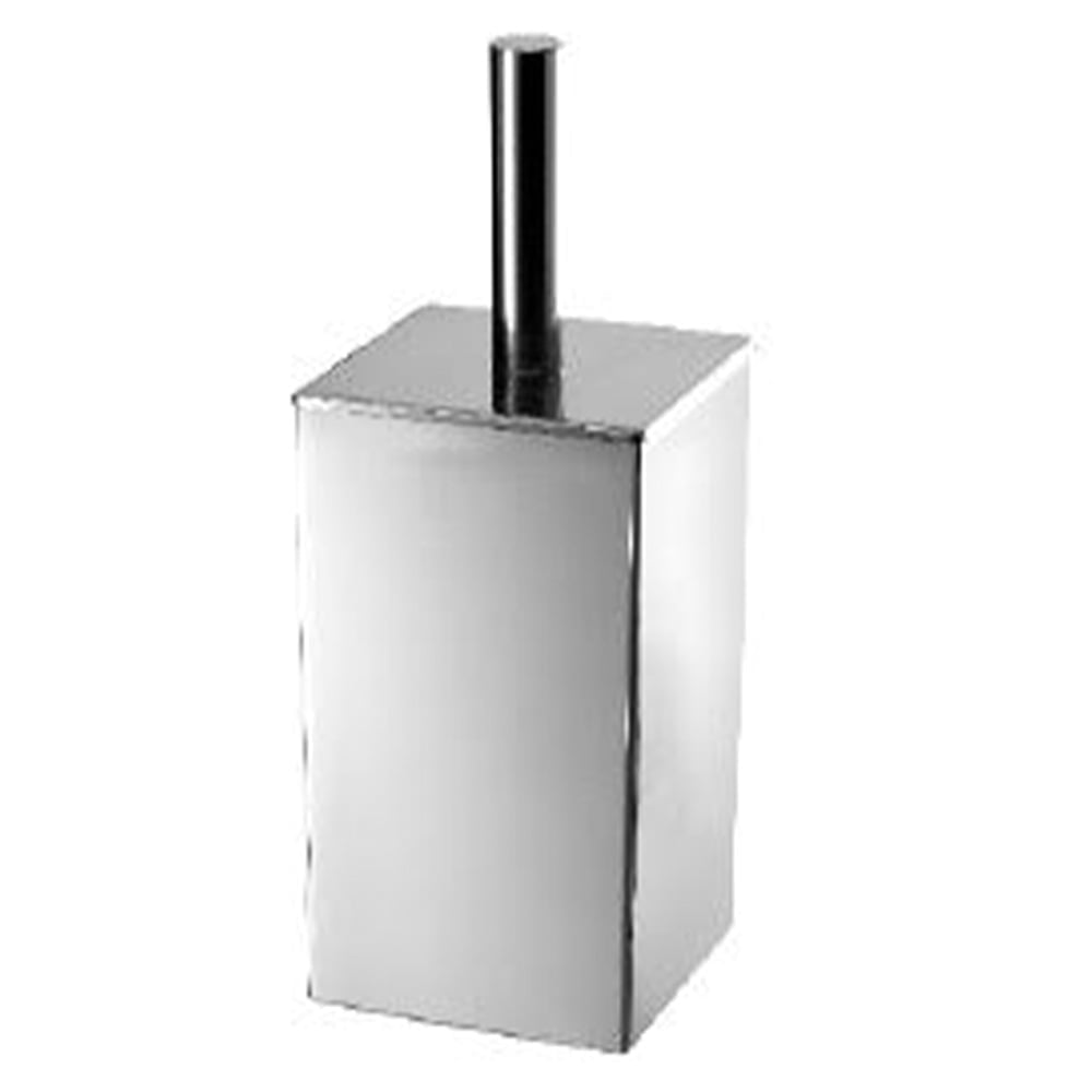 Self Floor Toilet Brush Holder Square - Chrome