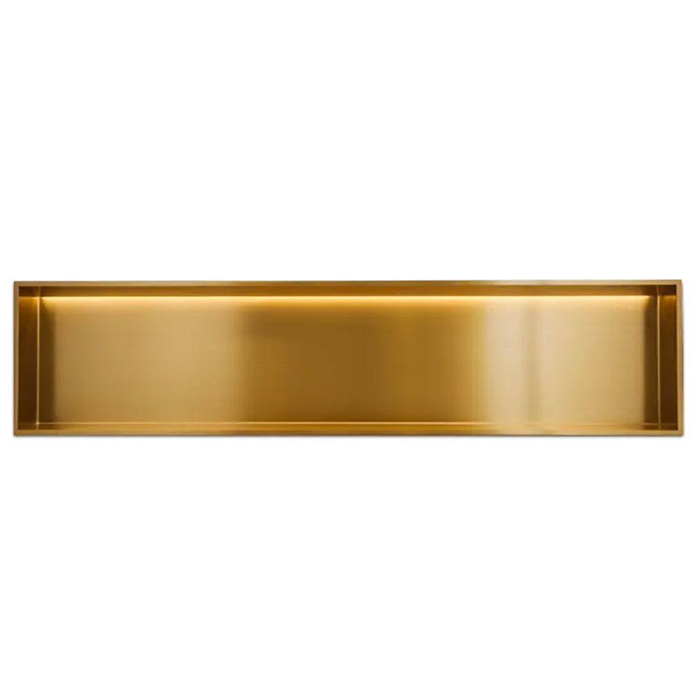 Bathroom Niche Cabinet With Led - (brushed Gold) Single