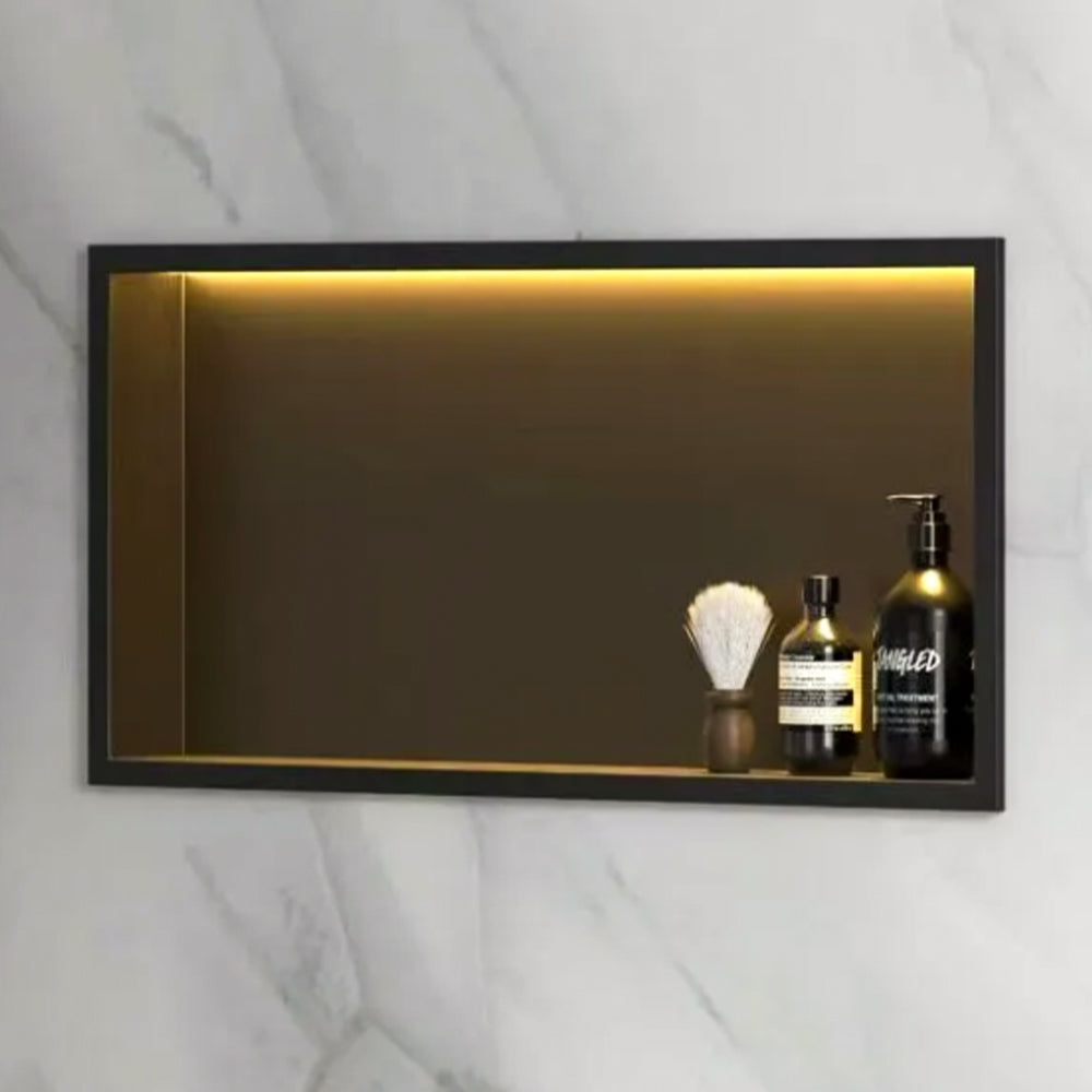 Bathroom Niche Cabinet With Led - (matt Black) Single