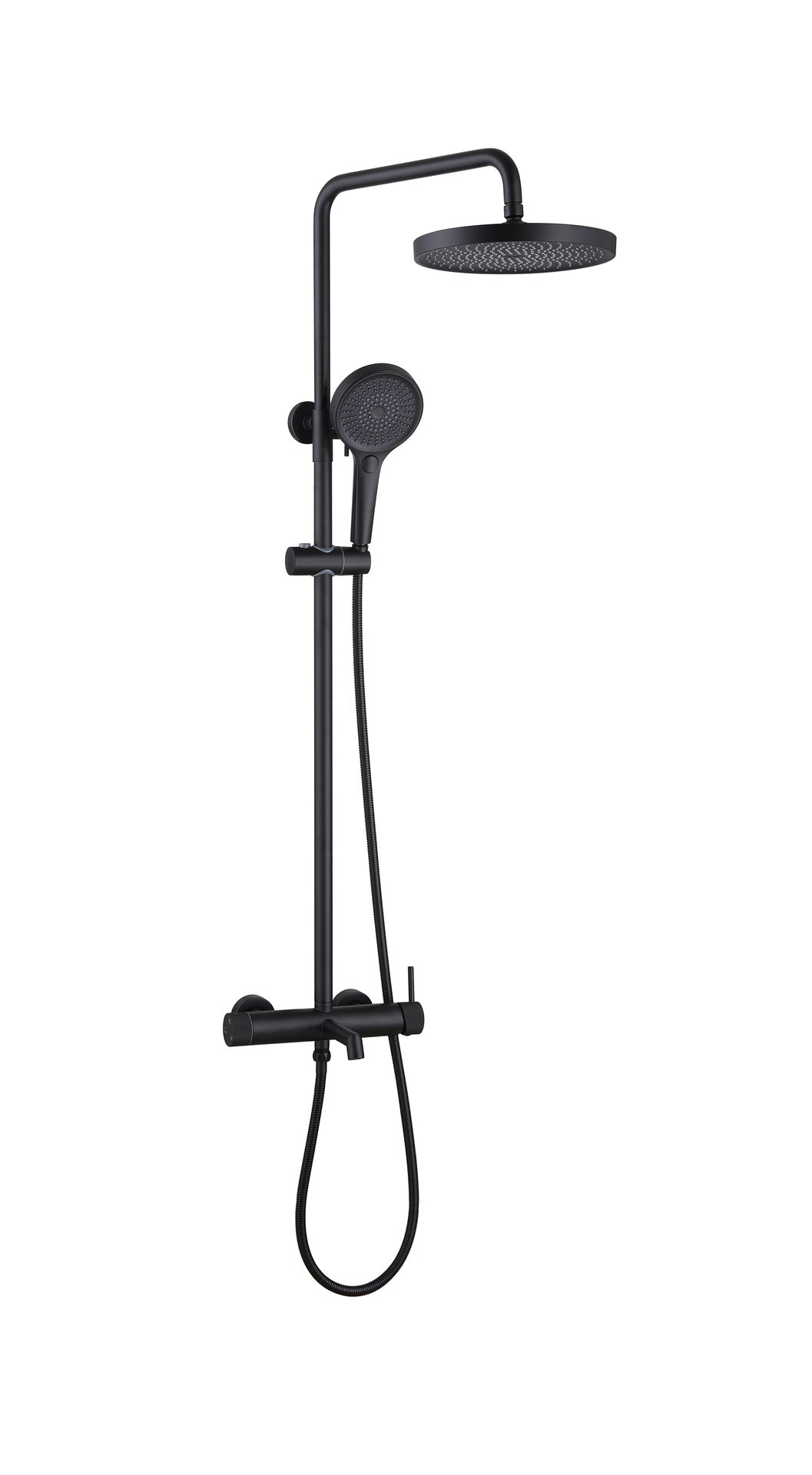 Matte Black Brass Shower Set