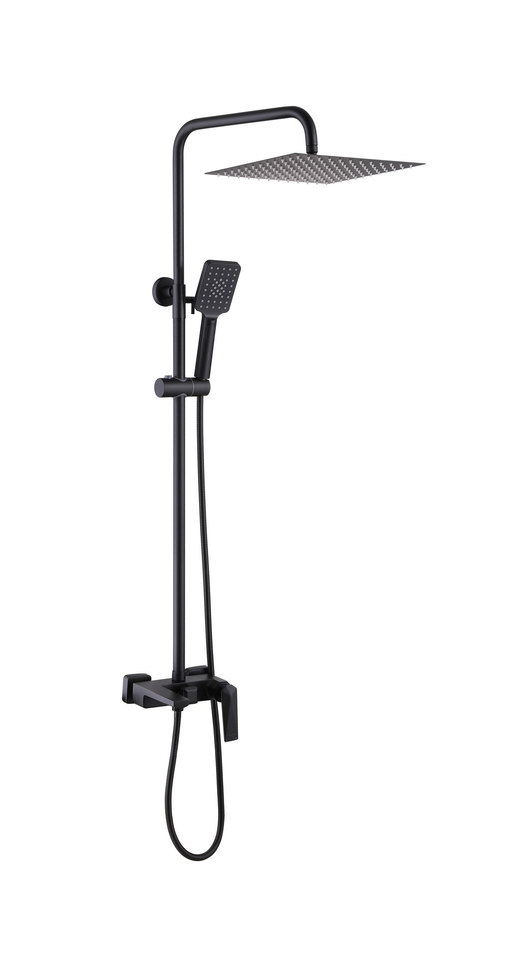 Matte Black Brass Shower Set