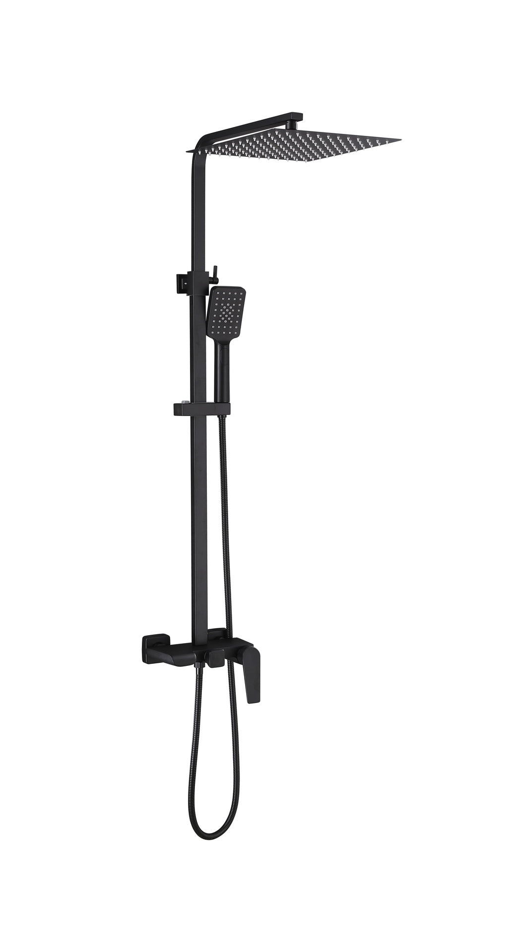 Matte Black Brass Shower Set