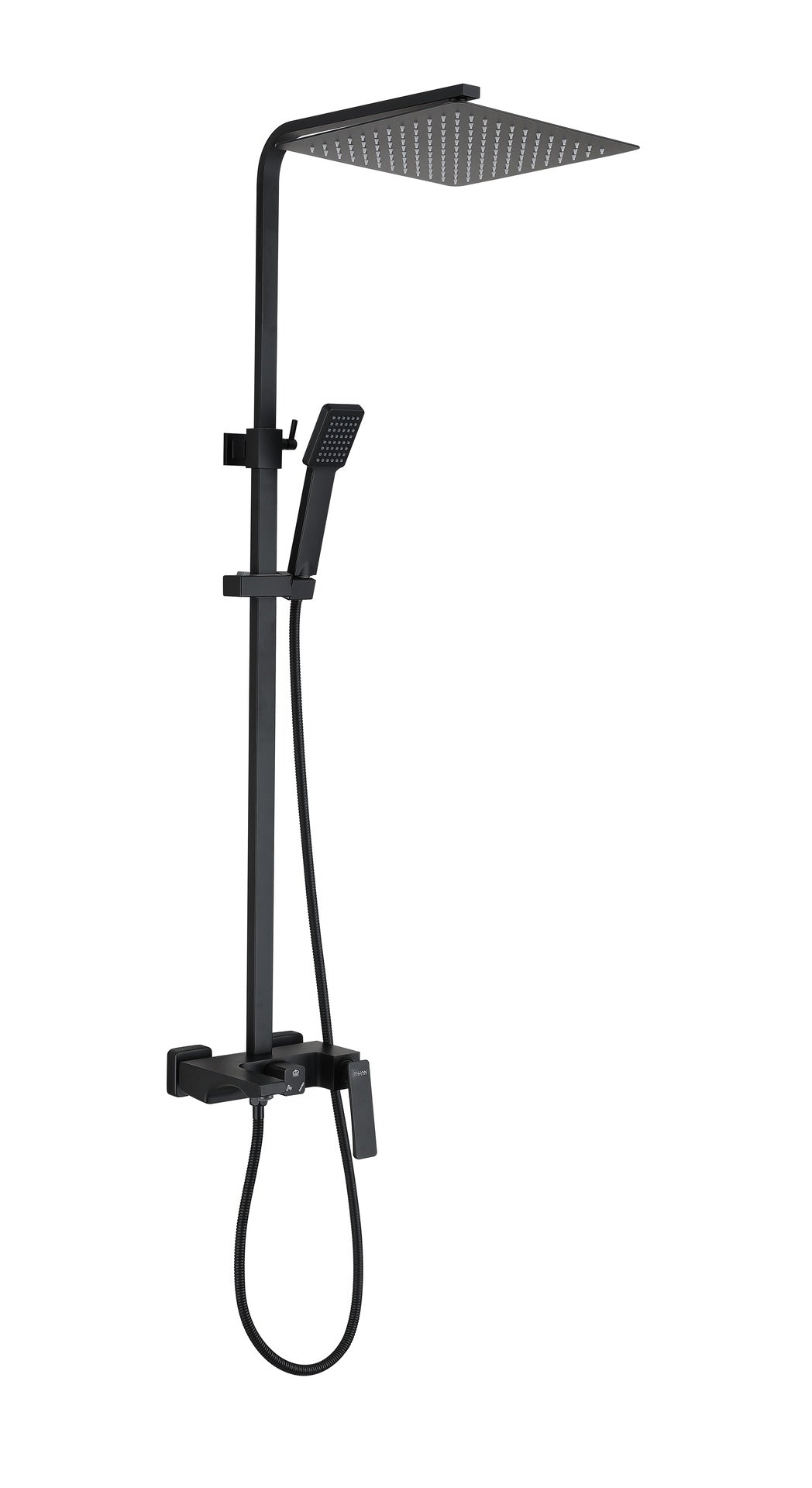 Matte Black Brass Shower Set