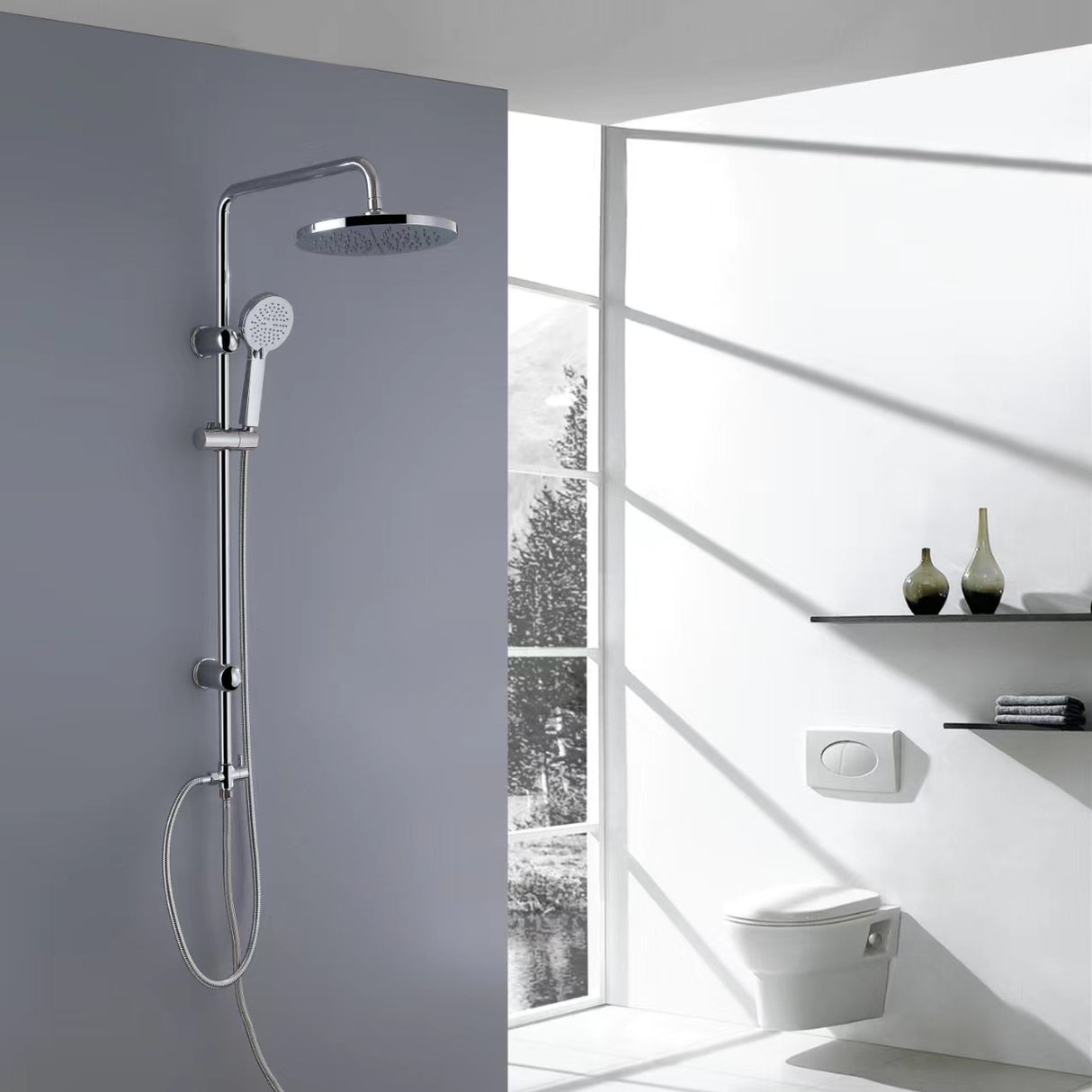 Shower Set with Overhead & Hand Shower