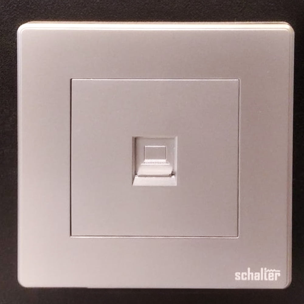 1 Gang Data Socket V011-silver