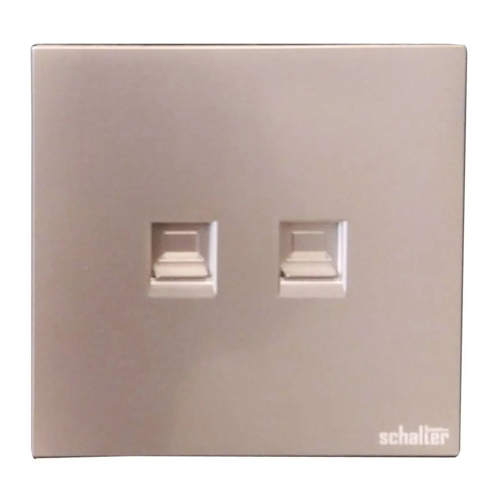 Silver V015 Double Data Socket BoB electrical