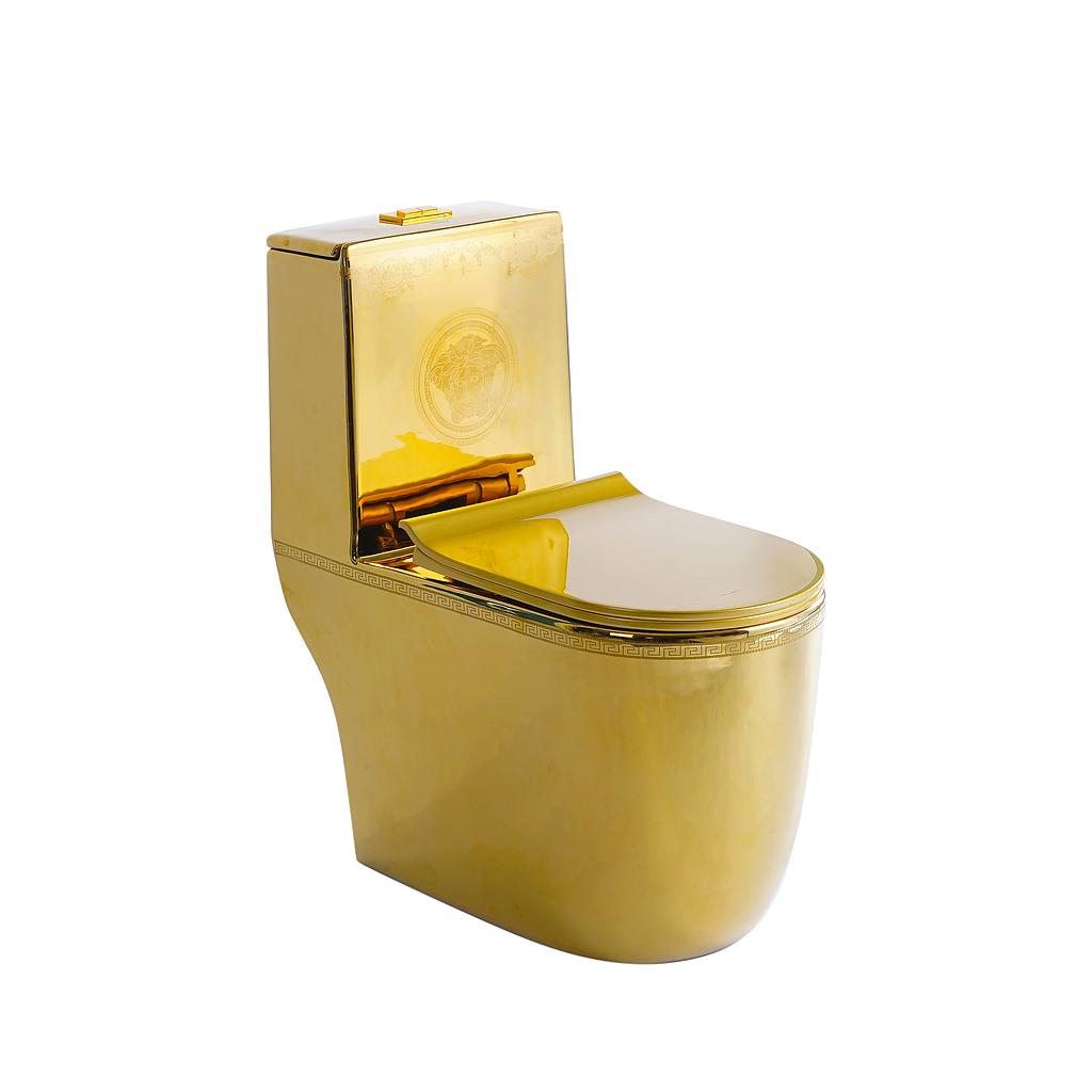 Gold One-Piece Siphonic Toilet