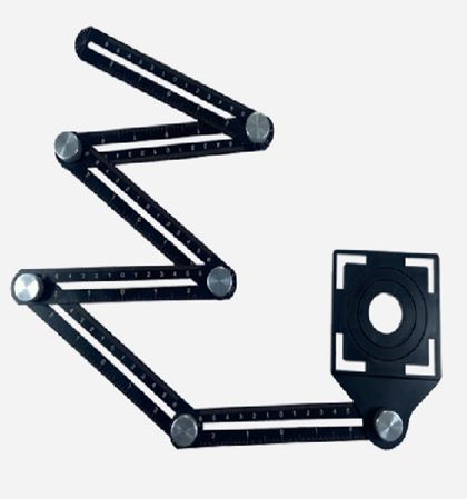 Six-Fold Angle Measuring Ruler – Adjustable Template Tool