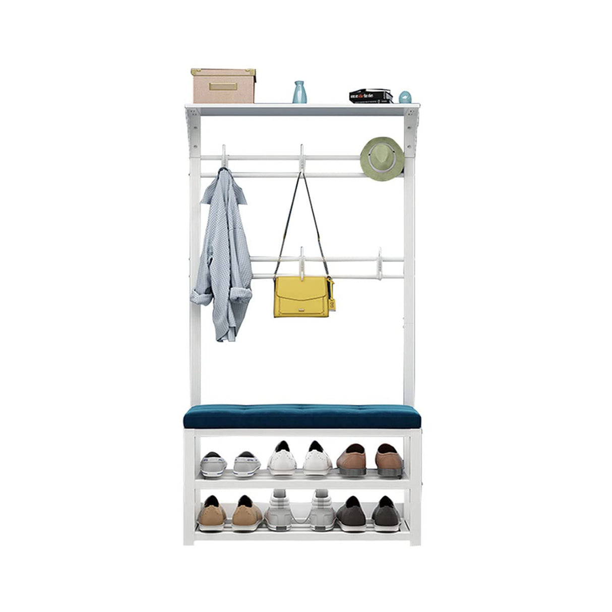 رف أحذية وشماعة ملابس ذكية موفرة