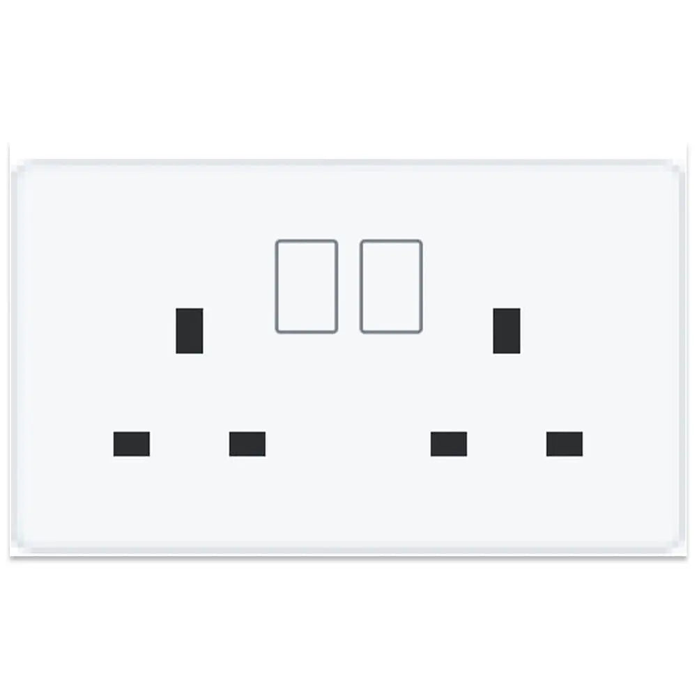 Twin Switch Socket White BoB electrical