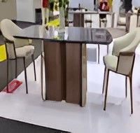 طاولة طعام T2505 (300*120*76 سم) (رخام أبيض)