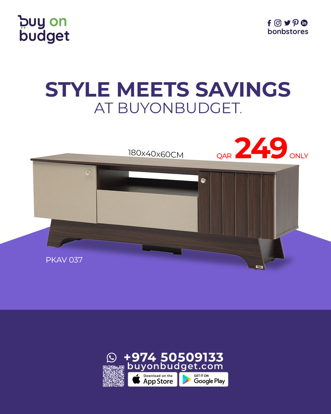 Wooden Tv Console Audio / Video Rack