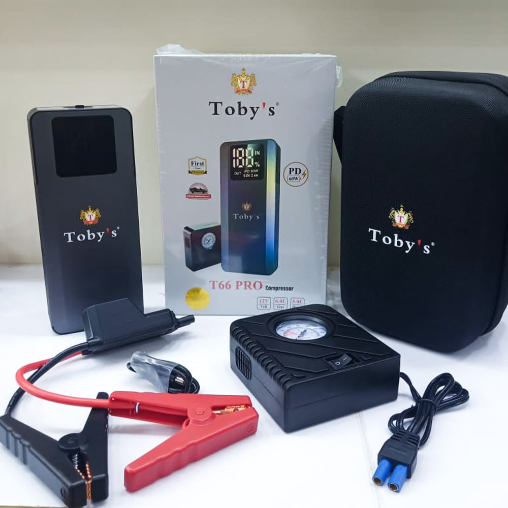 Toby's Power Bank And Jump Starter For Cars - T66 Pro And 59.2wh